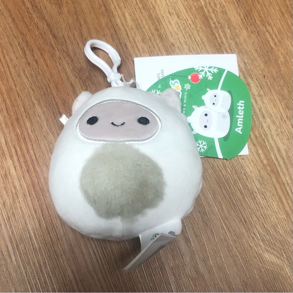 Squishmallows Amleth the Winter Yeti 3.5” Clip Stuffed Plush